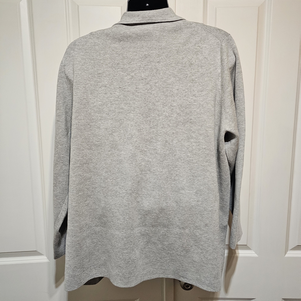 NWT J. Crew Light Gray Heavy Sweater Jacket - Picture 2 of 3
